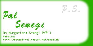 pal semegi business card
